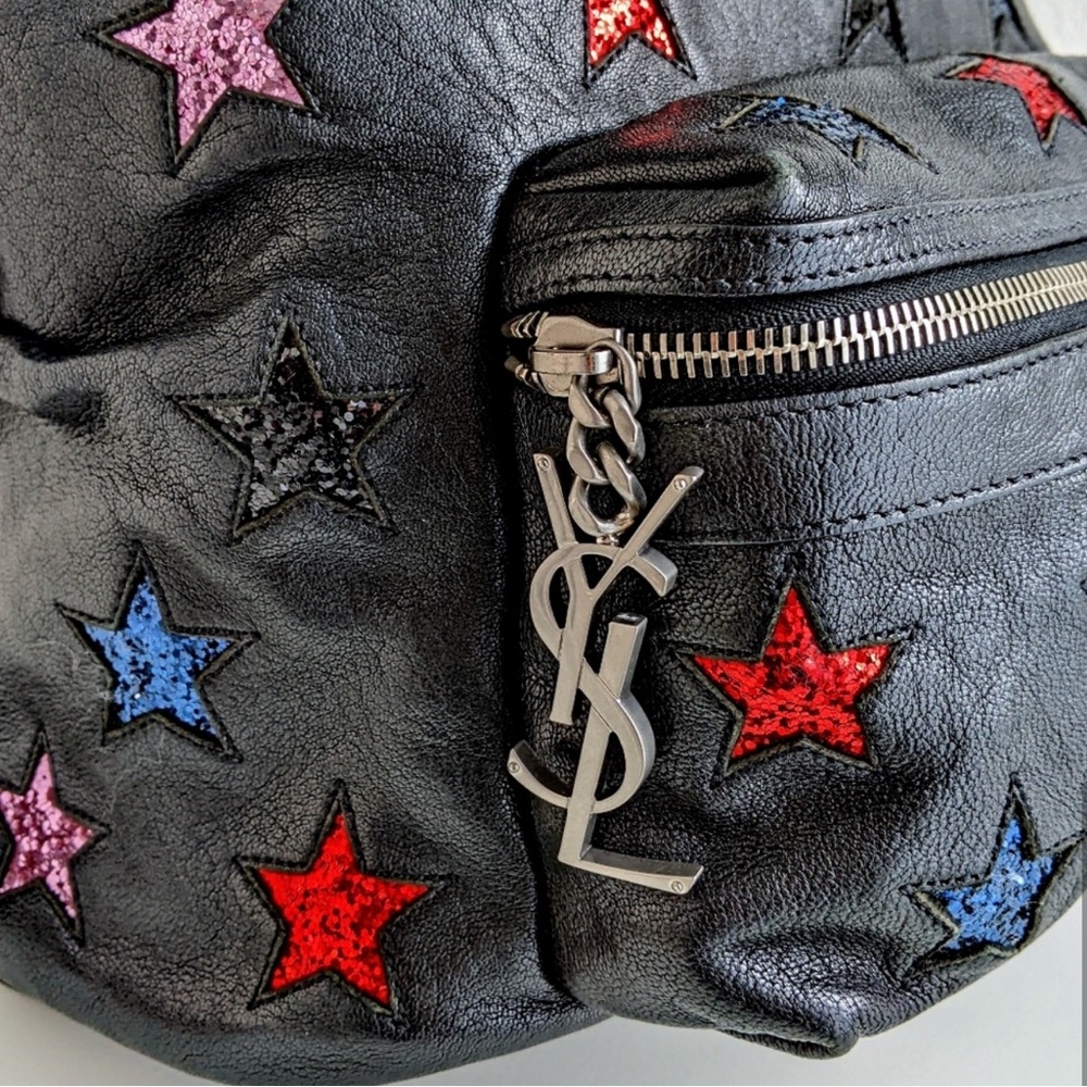 Rare Authentic YSL backpack stars. Red White Blue - Picture 7 of 13